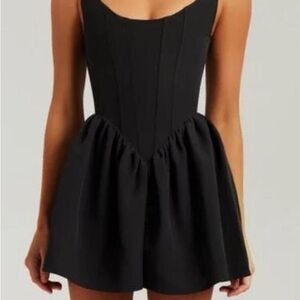 Elegant Heiress Beverly Hills Black Corset Dress